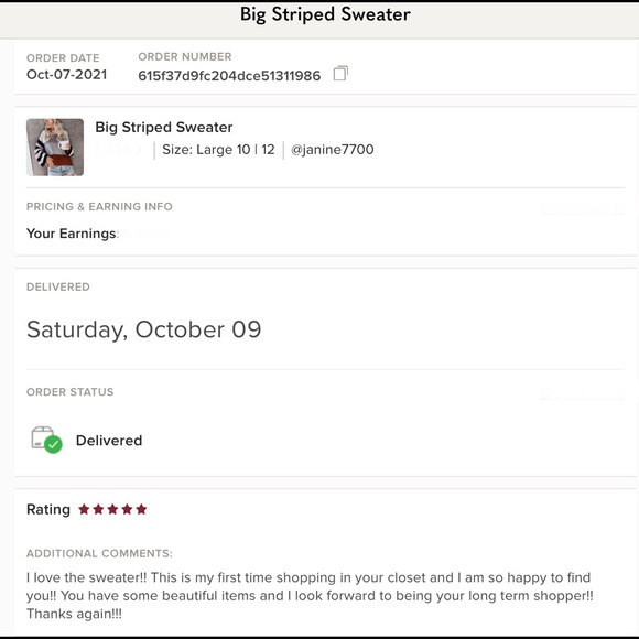 Big Striped Sleeve Turtleneck - Picture 4 of 9